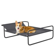 PawHut Raised Pet Bed with Slope Headrest, Washable Breathable Mesh, Foot Pads, for Small, Medium Dogs, 91 x 69 x 29cm