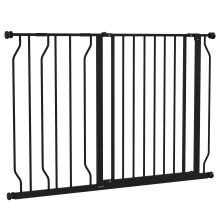 PawHut Wide Dog Safety Gate, with Door Pressure, for Doorways, Hallways, Staircases Black