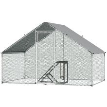 PawHut Walk In Chicken Run with Chicken Activity Shelf and Cover, 3 x 2 x 2m