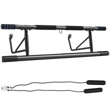 SPORTNOW Pull Up Bar Doorway with Resistance Bands, No Drilling Chin Up Bar Push Up Stand with Padded Handles for Home Gym Exercise