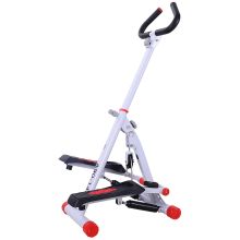 HOMCOM Stepper w Handle Hand Grip Workout Fitness Machine For Fitness Aerobic Exercise Home Gym Red