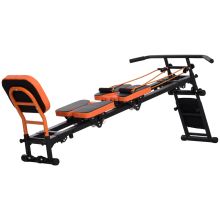 SPORTNOW Flat or Incline Home Gym Equipment, Reformer Pilates Machine, Abs Machine, Power, with Adjustable Push Up Bar