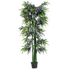 Artificial Bamboo Tree Plant 1.8 m Green Bamboo & Black Pot