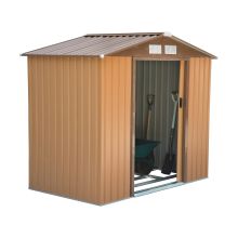 7 x 4.1ft Metal Garden Shed Khaki