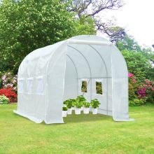 3.5 L x 2 W x 2H m Walk in Greenhouse White