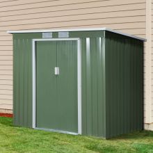 Garden Storage Inc window Double Door Green