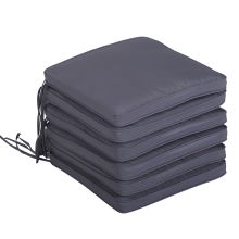 Set of 6 Pcs Chair Cushion 42Lx42Wx5T cm Grey