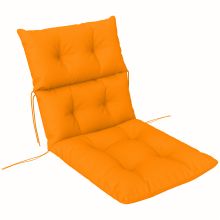 Outsunny Tufted Adirondack Chair Cushion, Thick Garden Seat Cushion Pad with Backrest, Rocking Chair Cushion with Ties for Outdoor and Indoor Use, Orange