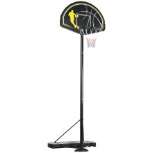 SPORTNOW 2.3 3m Basketball Hoop and Stand with High Strength PE Backboard and Weighted Base, Portable on Wheels