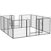 PawHut 12 Panels Heavy Duty Puppy Playpen, for Small Dogs, Indoor and Outdoor Use Silver