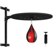 SPORTNOW Wall Mounted Speed Bag Platform, Height Adjustable Punching Bag, Training Kit