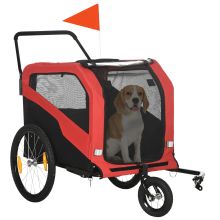 PawHut 2 in 1 Dog Bike Trailer Pet Stroller for Large Dogs with Hitch, 20