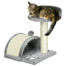 PawHut Cat Tree, Kitten Scratcher Activity Centre, with Sisal Scratching Post, Toy Ball Grey