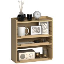 HOMCOM Four Tier Desktop Organiser Oak Tone