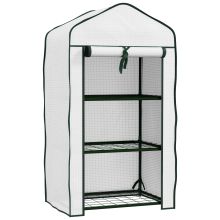 Outsunny Three Tier Mini Greenhouse White