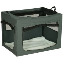 PawHut 80cm Pet Carrier, with Cushion, for Small and Medium Dogs Grey