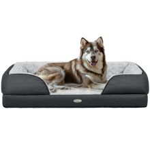 PawHut Calming Dog Bed Pet Mattress w Removable Cover, Anti Slip Bottom, for Large Dogs, 120L x 80W x 22Hcm Charcoal Grey