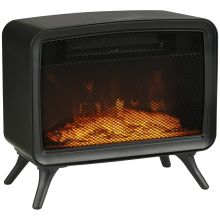 HOMCOM Electric Fireplace Stove, Freestanding or Tabletop, with LED Flame Effect, Overheating Protection, 800W 1600W