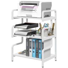 HOMCOM 3 Tier Printer Stand with Storage Shelves, Printer Table, 55 x 40 x 77cm Printer Shelf for Home Office, Study, White