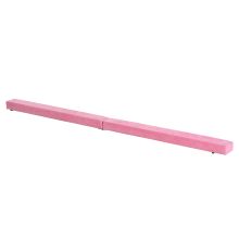 HOMCOM 2.1M 7FT Gymnastics Folding Balance Beam Home Gym Training Exercise Sports Pink