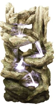 Open Driftwood Falls Woodland Water Feature