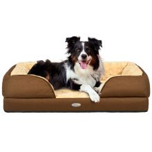 PawHut Calming Dog Bed Pet Mattress w Removable Cover, Anti Slip Bottom, for Medium Dogs, 90L x 69W x 21Hcm Brown