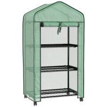 Outsunny Three Tier Mini Greenhouse Green