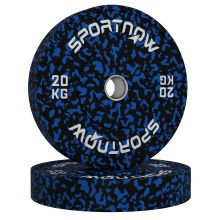 SPORTNOW Olympic Weight Plates Set, Solid Rubber Bumper Plates Weights Discs with 2