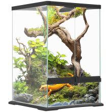 PawHut 40L Vivarium for Lizards, Frogs, Snakes, Turtles, Tortoises w Anti Escape Design, Ventilation