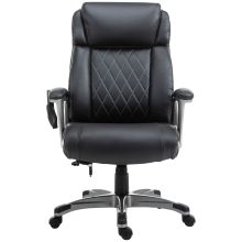 Vinsetto Massage Office Chair High Back with Armrest 6 Point Vibration Executive Chair with Adjustable Height Black