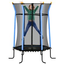 HOMCOM Kids Trampoline Mini Bouncer with Enclosure Safety Net For Ages 3 10 Years Blue