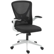 Vinsetto Mesh Back Office Chair, with Flip Up Arms Black and White