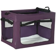 PawHut 80cm Pet Carrier, with Cushion, for Small and Medium Dogs Purple