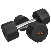 SPORTNOW 2 x 4kg Dumbbells Weights Set with 12 Sided Shape and Non Slip Grip for Men Women Home Gym Workout