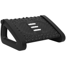 HOMCOM 10? 45? Six Angle Massage Footrest Black