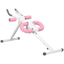 SPORTNOW Foldable Ab Machine, Height Adjustable Abs Trainer with LCD Monitor, for Home Gym Core Stomach Crunch Workout