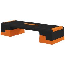 SPORTNOW 15cm 20cm 25cm Exercise Stepper for Home Workout, Aerobic Step Platform Orange