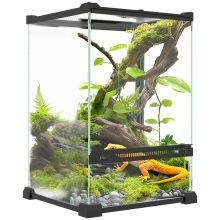 PawHut 12L Vivarium for Lizards, Frogs, Snakes, Turtles, Tortoises w Anti Escape Design, Ventilation