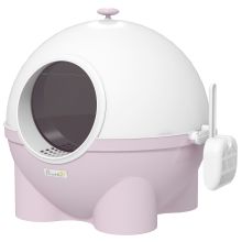 PawHut Large Cat Litter Box, with Scoop, Front Entrance, 53 x 51 x 48cm Pink