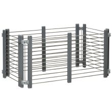 PawHut Dog Pen Adjustable Puppy Playpen Foldable Fence Indoor Outdoor Run Enclosure for Small Dogs with Gate Locks 64.5 cm High, Grey