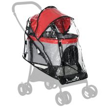 PawHut Rain Cover for Dog Pram Stroller, with Front and Rear Entry