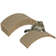 PawHut Four Piece Cat Scratching Board, Cat Treadmill Replacement, 55 x 26cm Brown