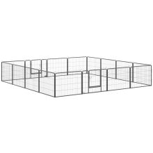 PawHut 16 Panels Heavy Duty Puppy Playpen, for Small Dogs, Indoor and Outdoor Use Grey