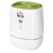 HOMCOM 220mL Day 450ml Portable Small Dehumidifier Air Dryer Cleaner Bedroom Desk OfficeSilent Machine w Auto Shut Off Home ElectricGreen