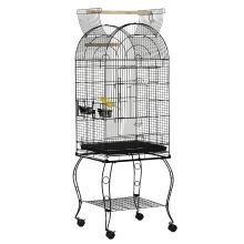 PawHut 1.53m Bird Cage, Pet Viary, Feeding Stand, with Wheels, Perch