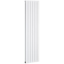 HOMCOM 456 x 1800 mm Double Panel Vertical Designer Radiator, Centralised Space Heater, Wall mounted Heater Water filled Heat, for Bedroom, Home Office, White