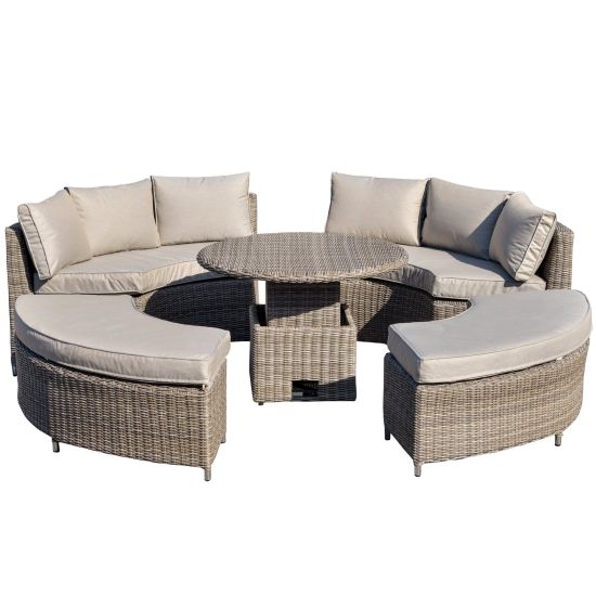 round outdoor lounge set