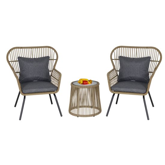 3 piece wicker patio